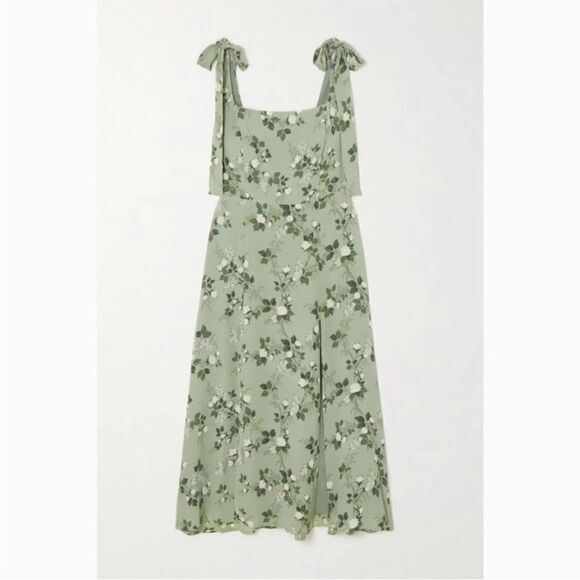 Reformation Twilight Midi Dress In Verde - Picture 10 of 15